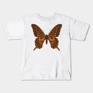 Butterfly, brown Kids T-Shirt